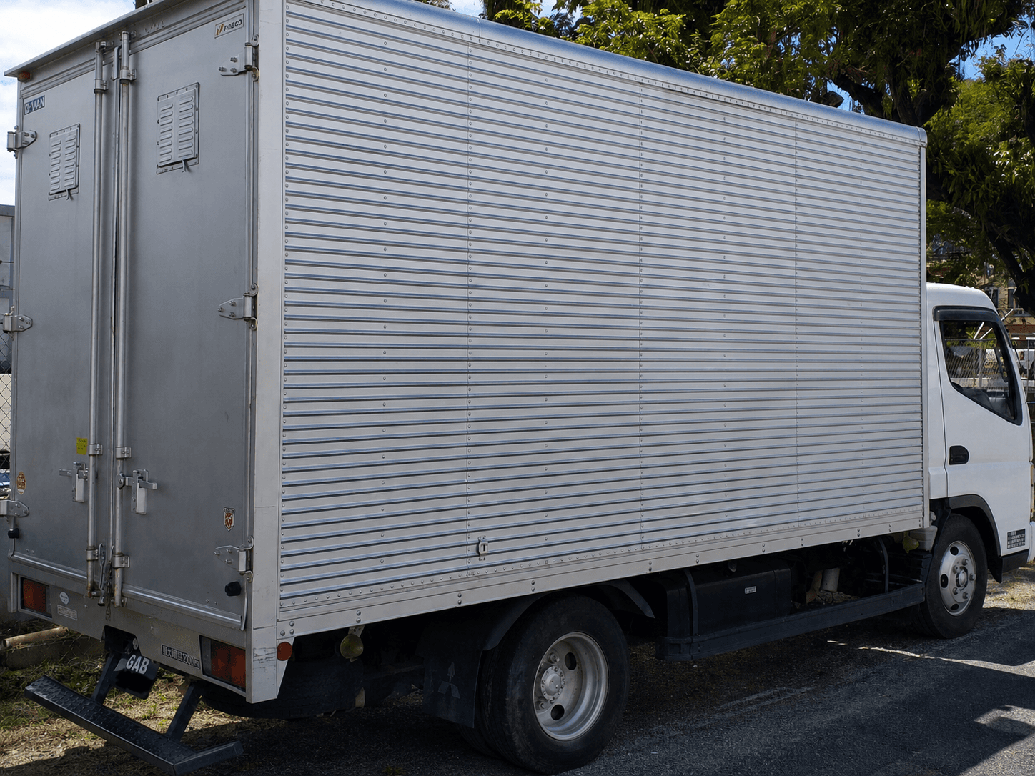 Enclosed box canter truck for protected transport from Barima Rentals